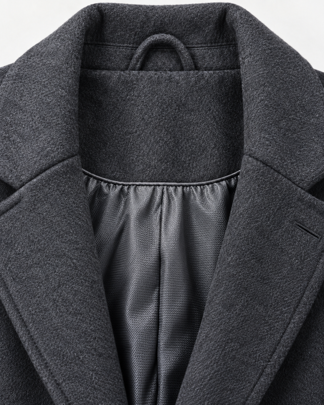 Men’s Charcoal Grey Wool Blend Overcoat | Knee Length Tailored Coat