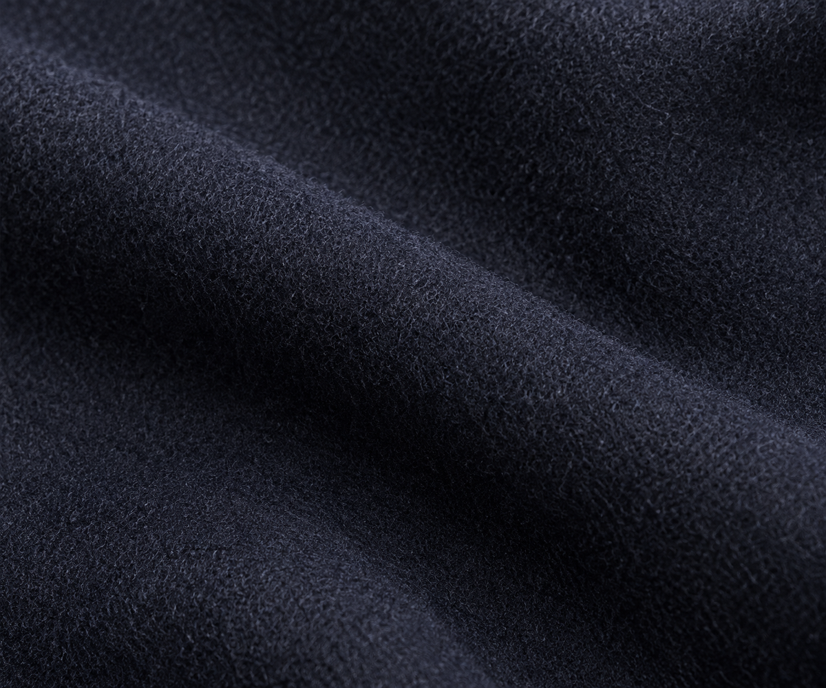 Men’s Navy Blue Wool Blend Overcoat | Knee Length Tailored Coat