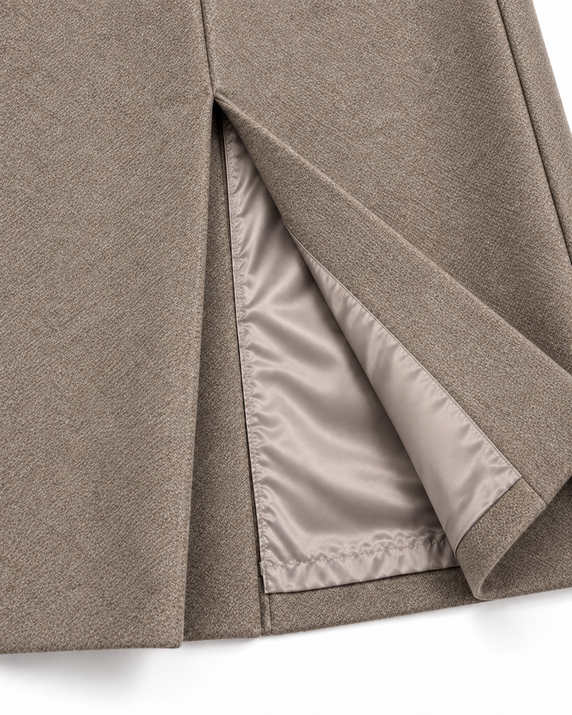 River Island Beige Wool Knee Length Formal Overcoat | Big & Tall | 4XL & 5XL