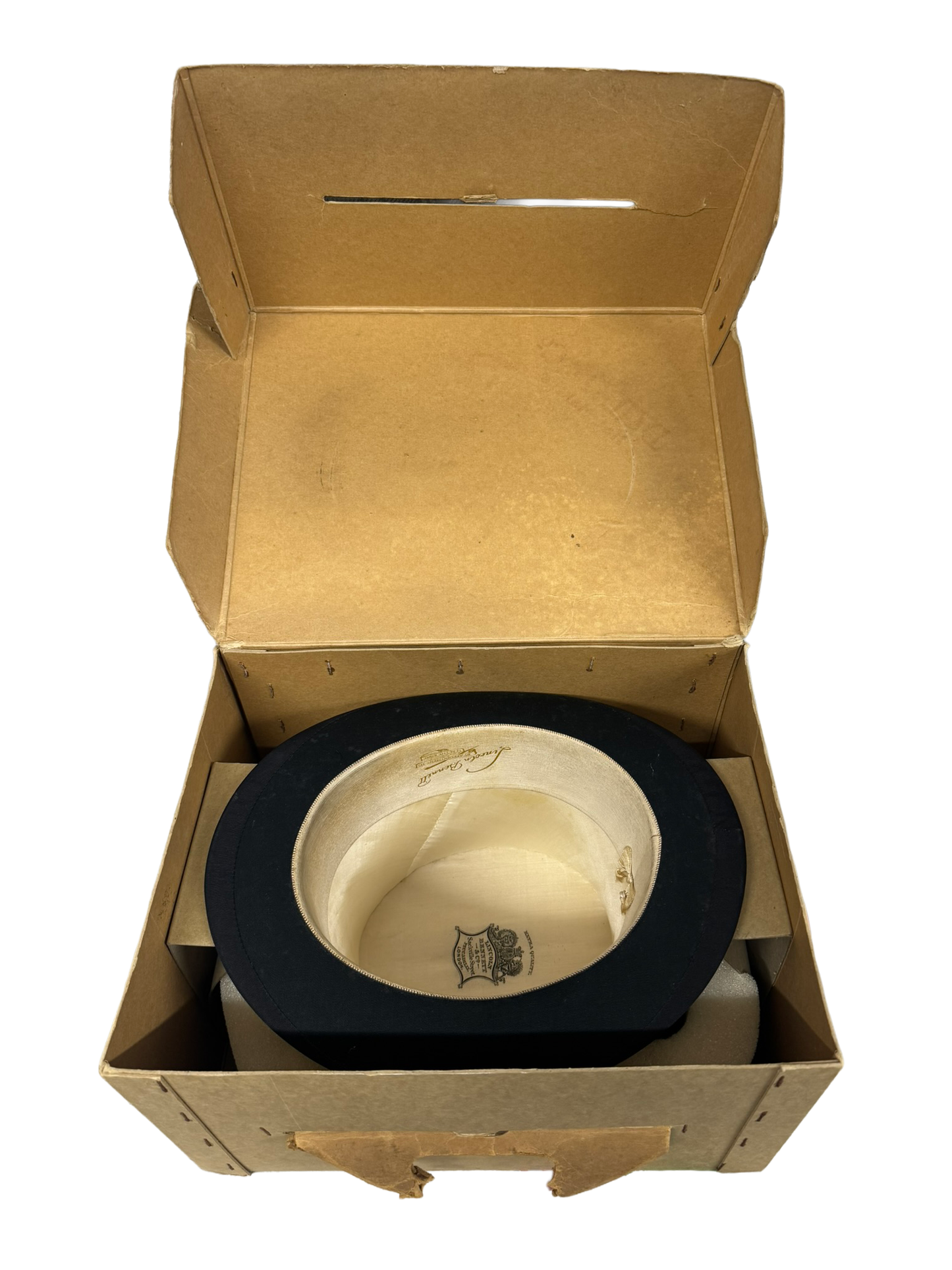 Black Genuine Plush Silk Antique Top Hat 7 1/8 - Medium | Lincoln Bennett & Co.