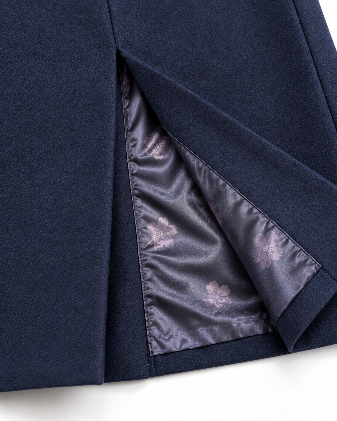 Ted Baker Navy Blue Wool Overcoat | Knee Length Long Winter Coat