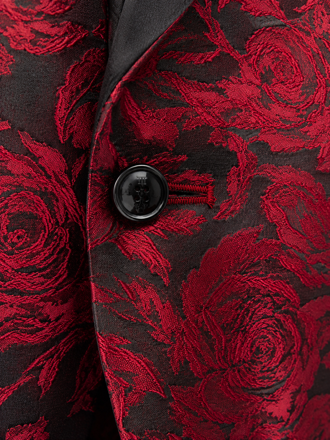 Red & Black Floral Jacquard Slim Fit 2 Piece Suit | Wedding & Prom | Twisted Tailor's "Ersat"