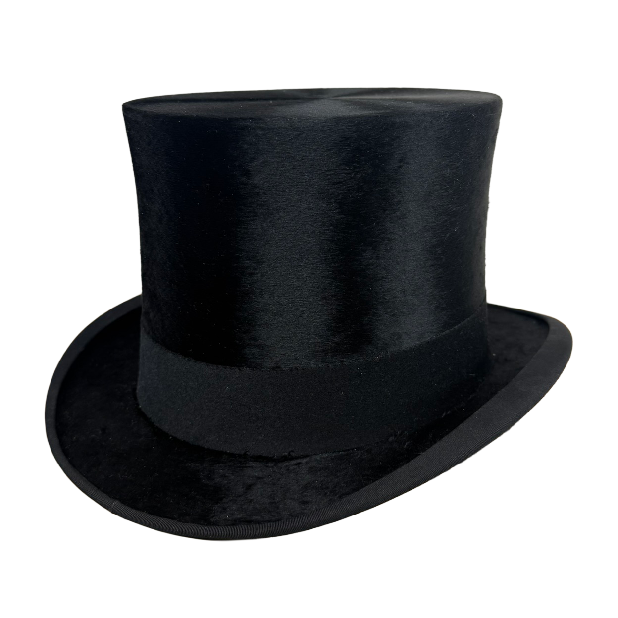 Black Genuine Plush Silk Antique Top Hat 7 1/8 - Medium | Lincoln Bennett & Co.