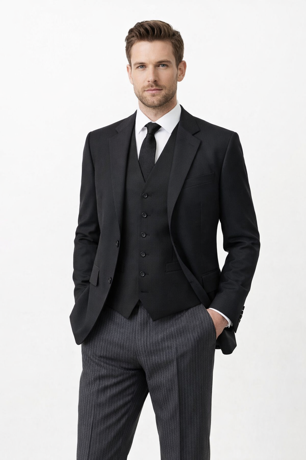 Black Herringbone Wool Jacket | Masonic, Masons, Freemason, Funeral Directors