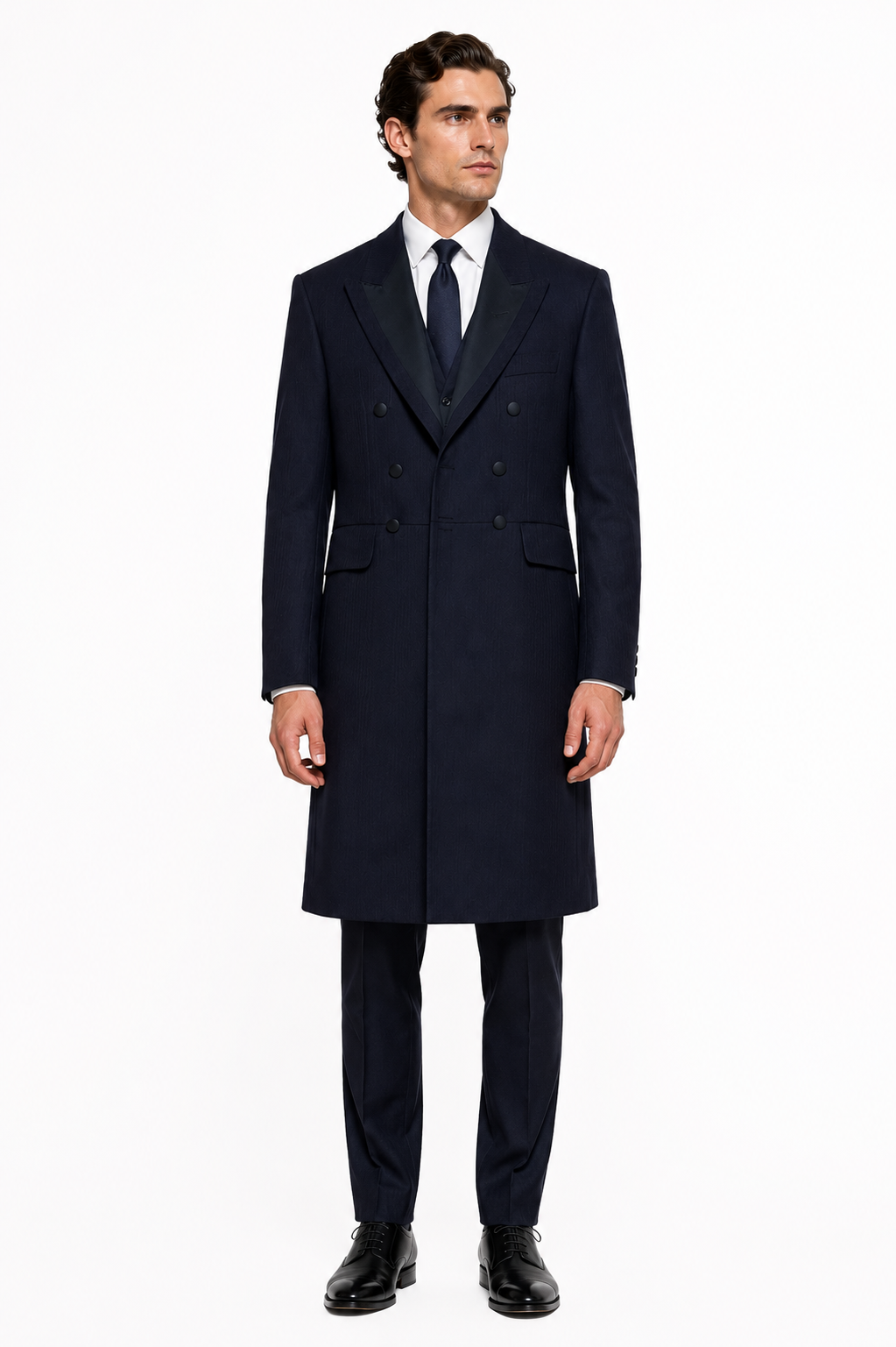Navy Blue Frockcoat Jacket | 100% Pure Wool | Pre-Loved "Ex-Hire"