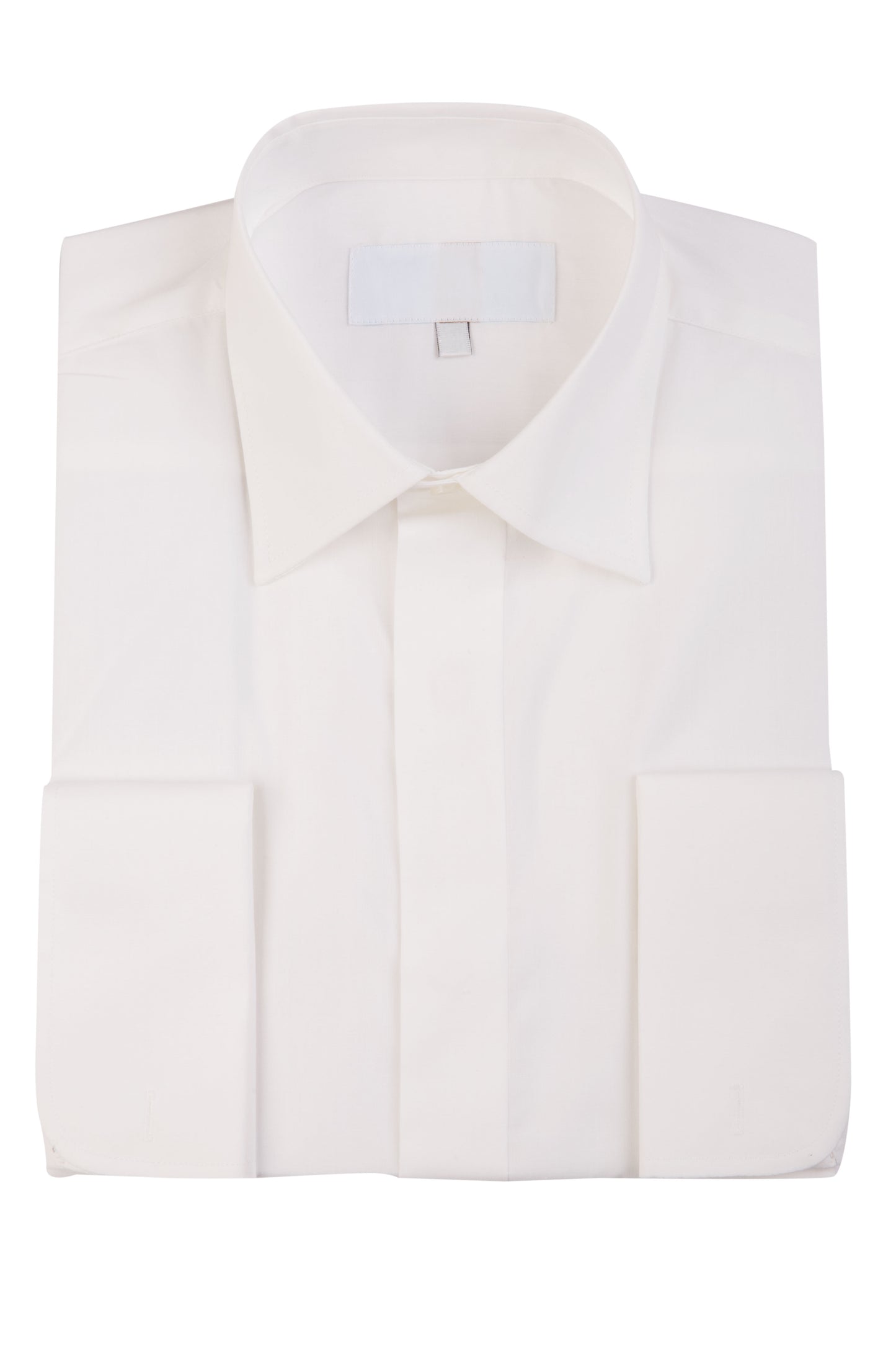 Men's Ivory Cotton Dress Shirt Double Cuff