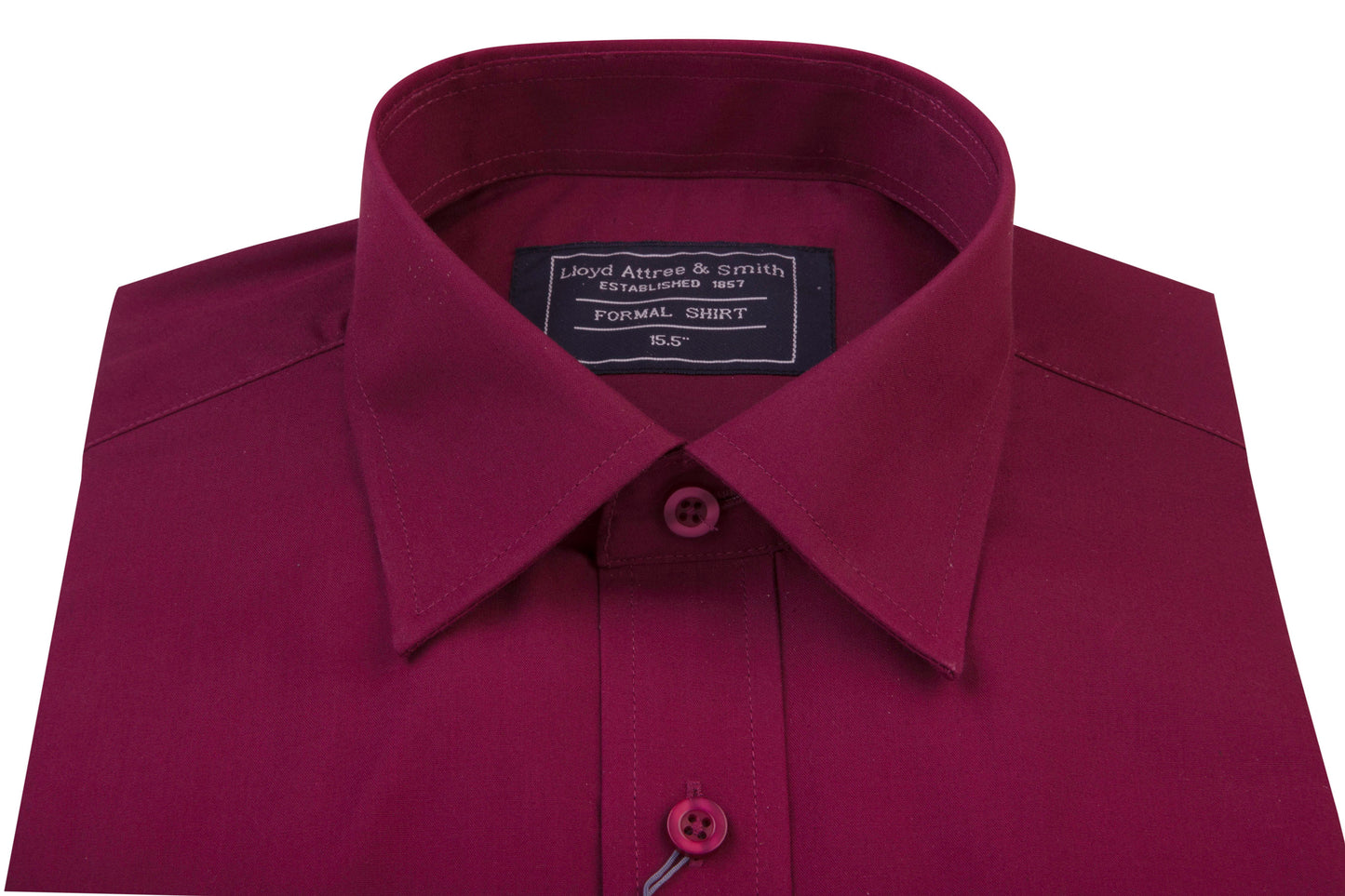 Men's Red Wine Burgundy Shirt Cotton Single Cuff