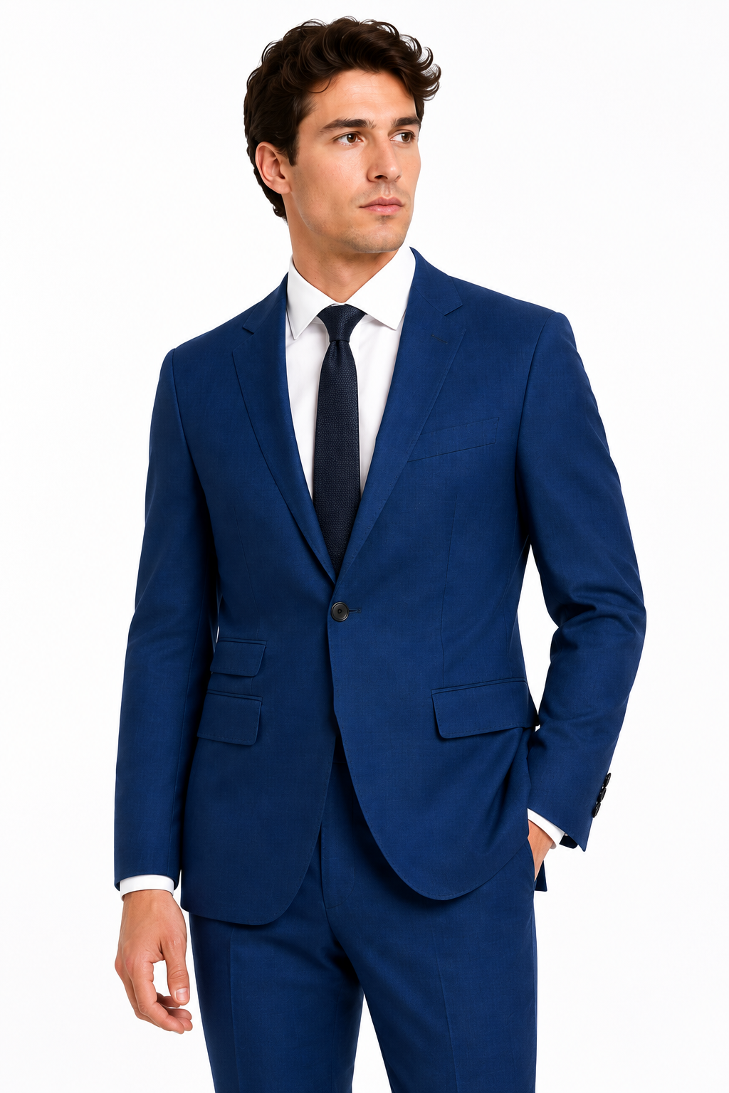 Royal Blue 2 Piece Lounge Suit | Wool Blend Formal Suit