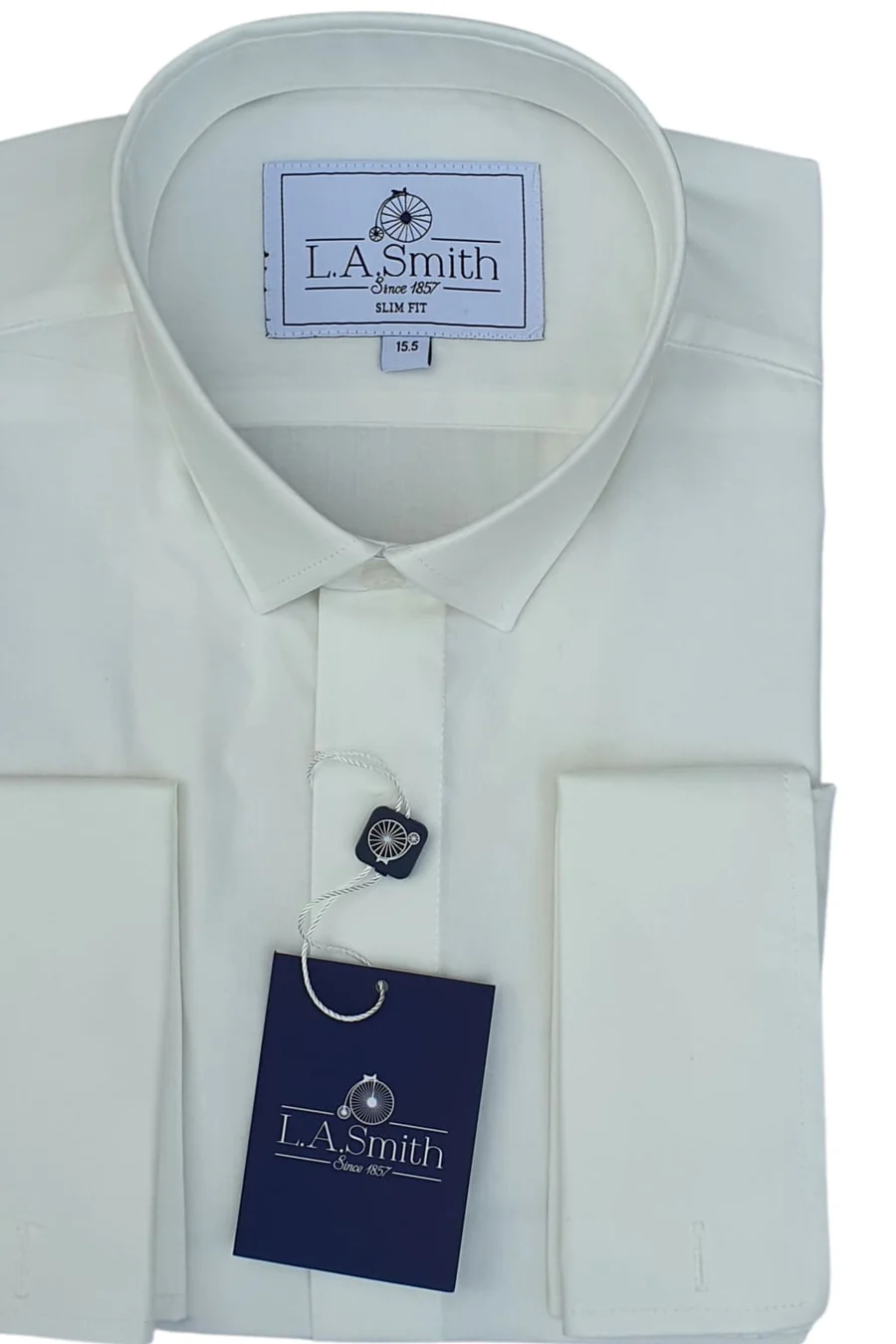 Men's Modern Fit Ivory Regular Collar Cotton Shirt