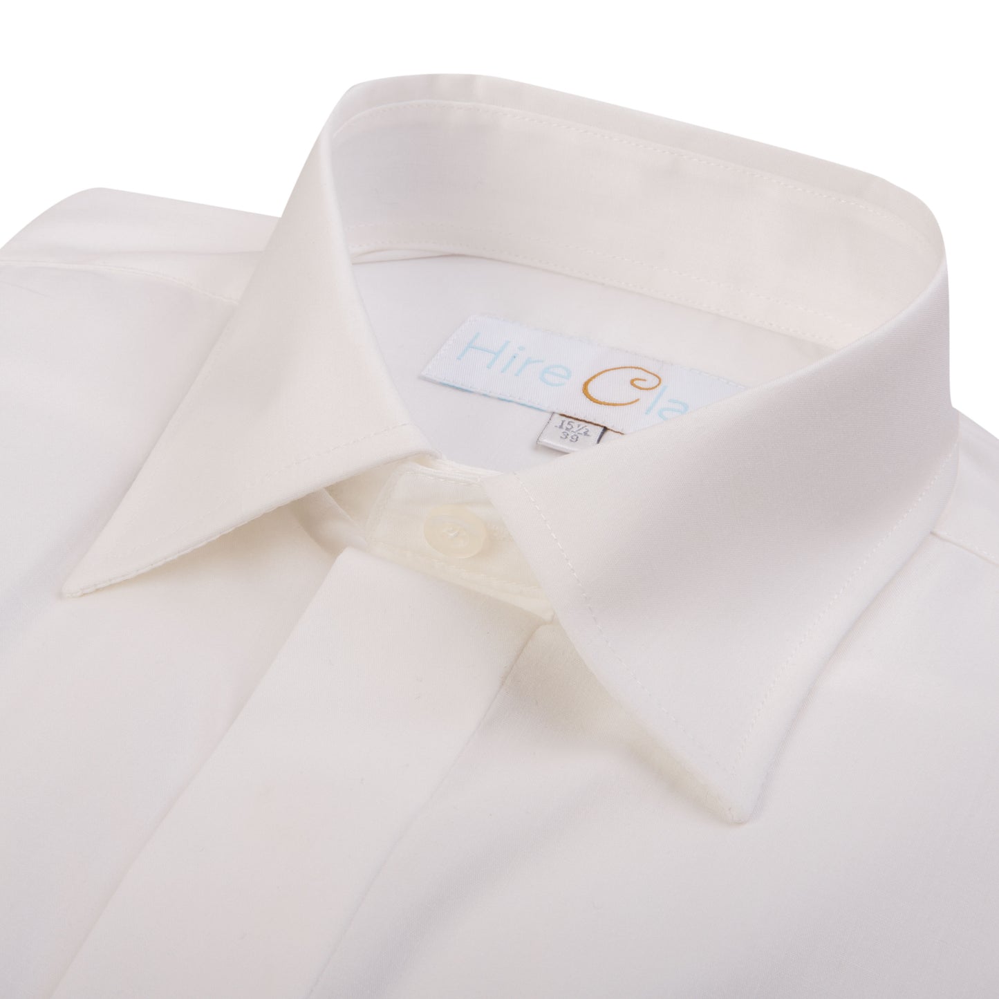 Men's Ivory Cotton Dress Shirt Double Cuff