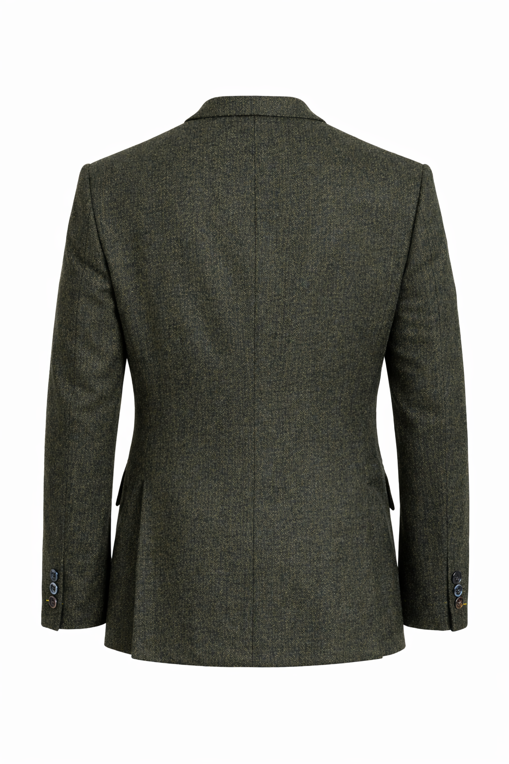 Olive Green Tweed Jacket Blazer | Pure 100% Lambs Wool