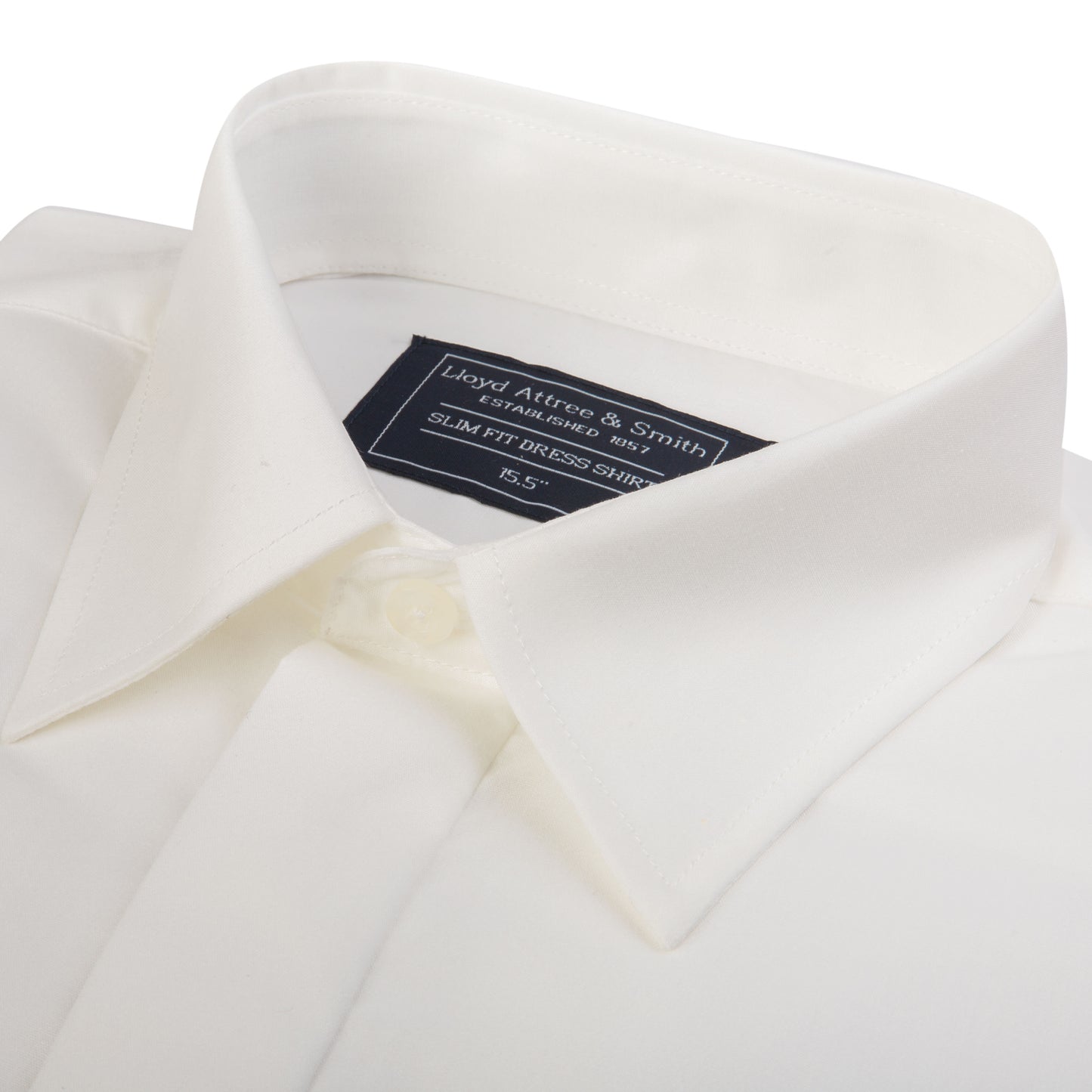 Men's Ivory Slim Fit Cotton Shirt Double Cuff