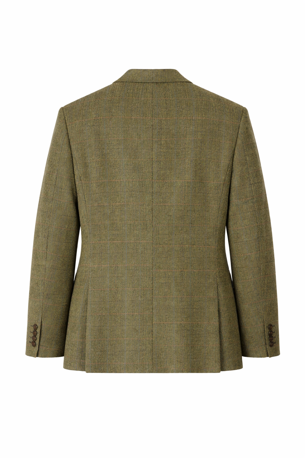 Green Check Herringbone Tweed Jacket | Wool Blend Blazer
