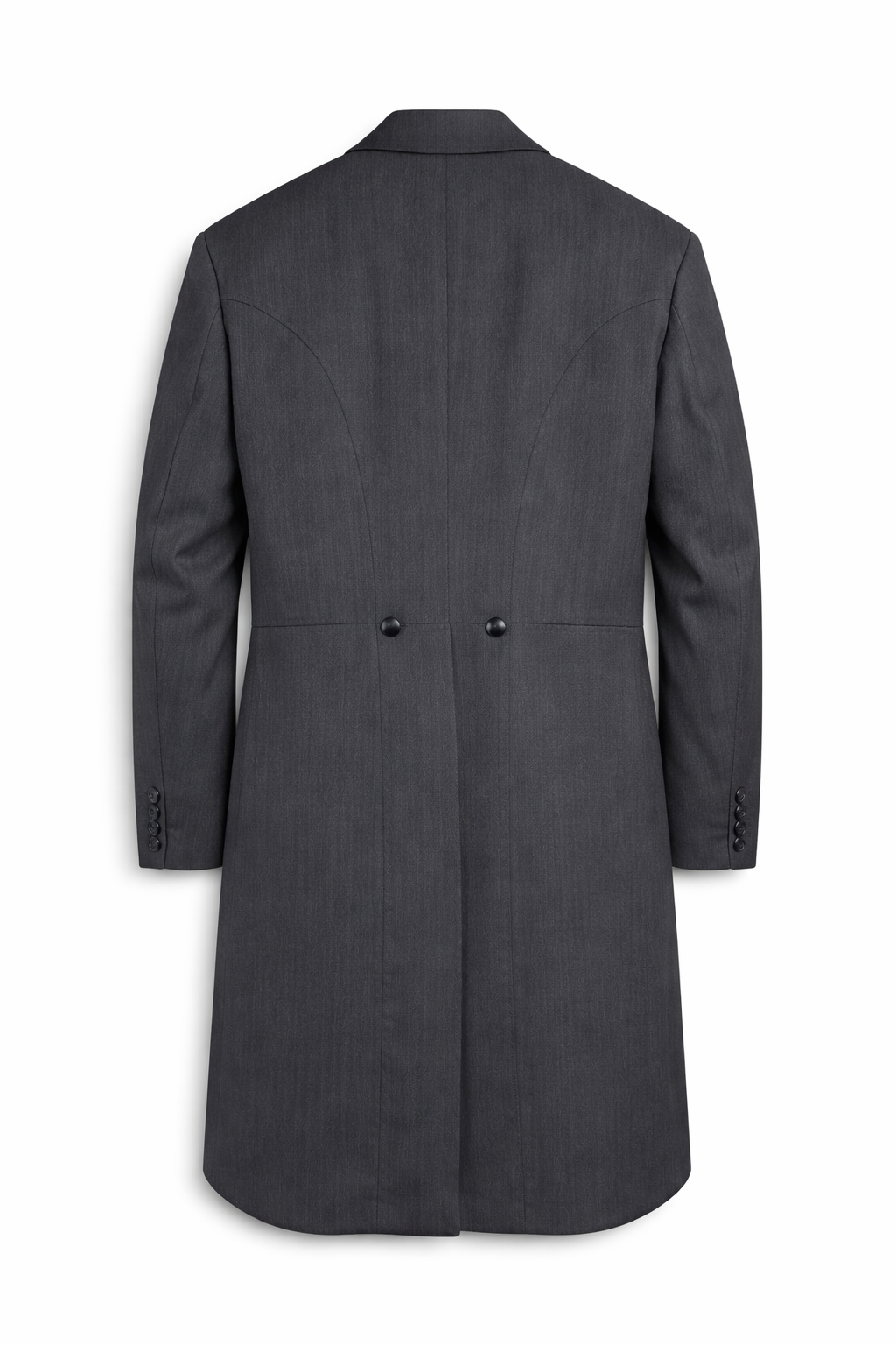Grey Herringbone Lightweight Tailcoat Jacket | Masterhand Wool Tail