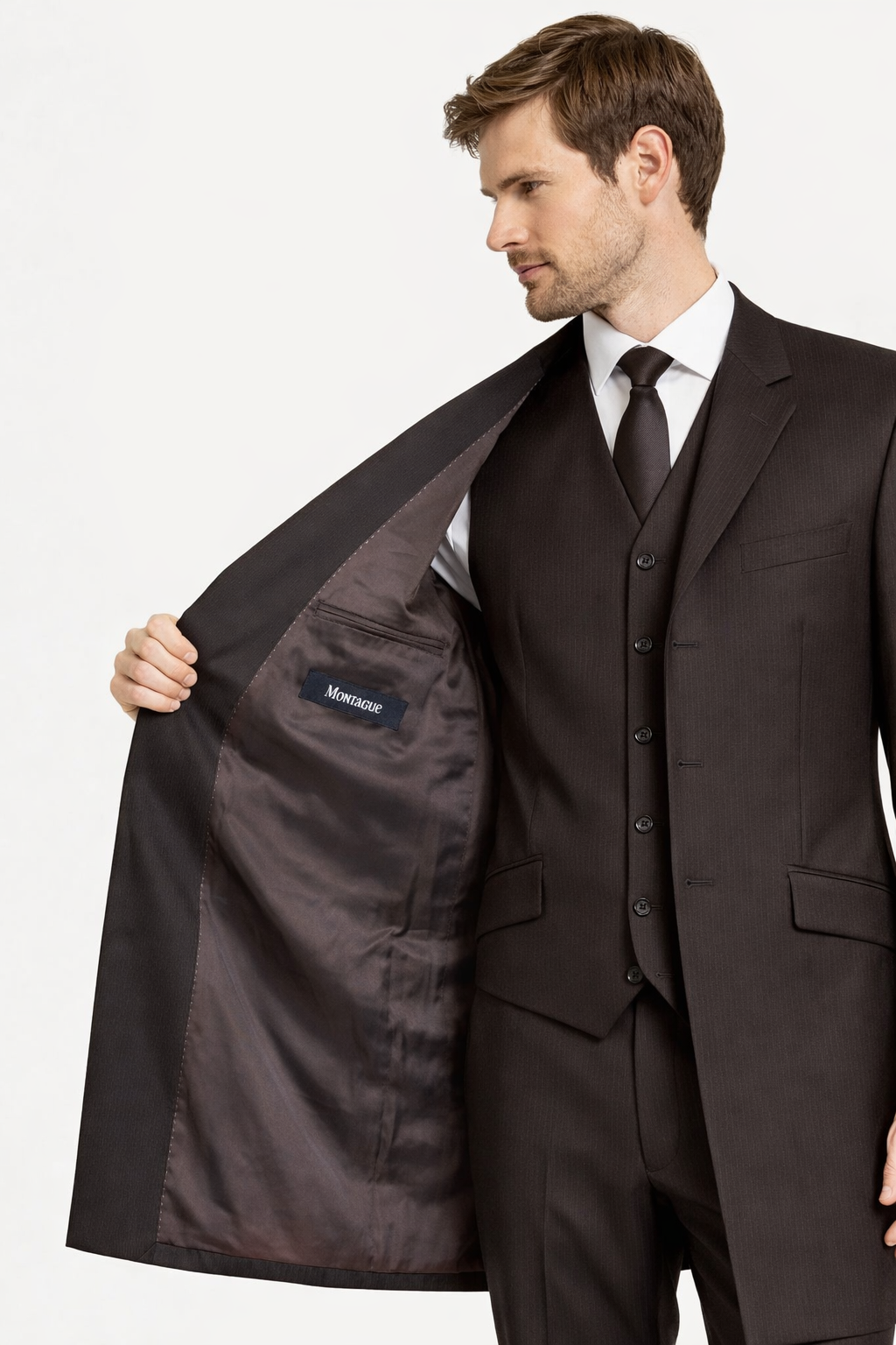 Brown Stripe Prince Edward Jacket | 100% Wool | Steampunk Costume Victorian Edwardian Fancy Dress