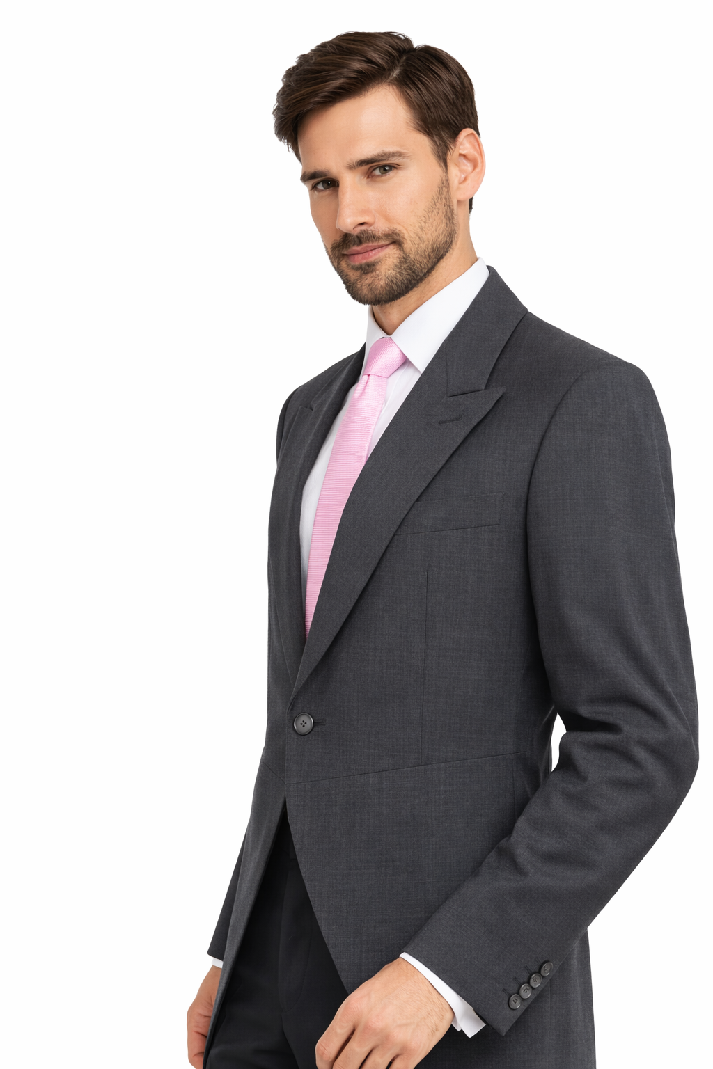 Charcoal Grey Lightweight Tailcoat Jacket | Wool Blended Tail Jacket