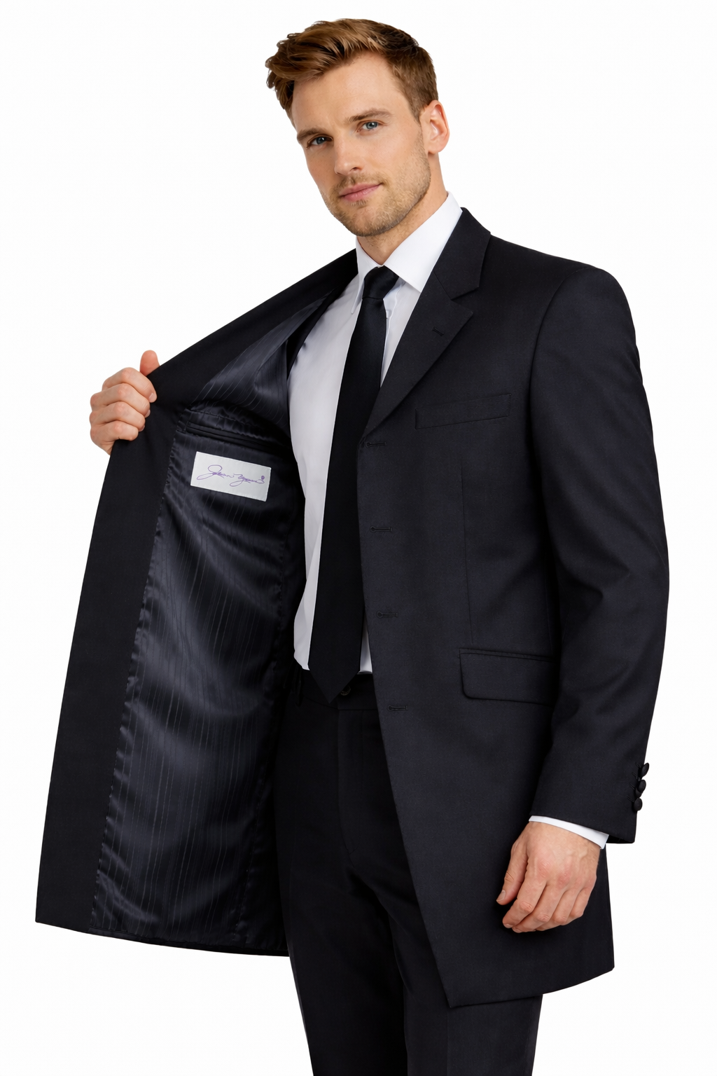 Plain Black Prince Edward Jacket | 100% Wool | Steampunk Costume Victorian Edwardian Fancy Dress