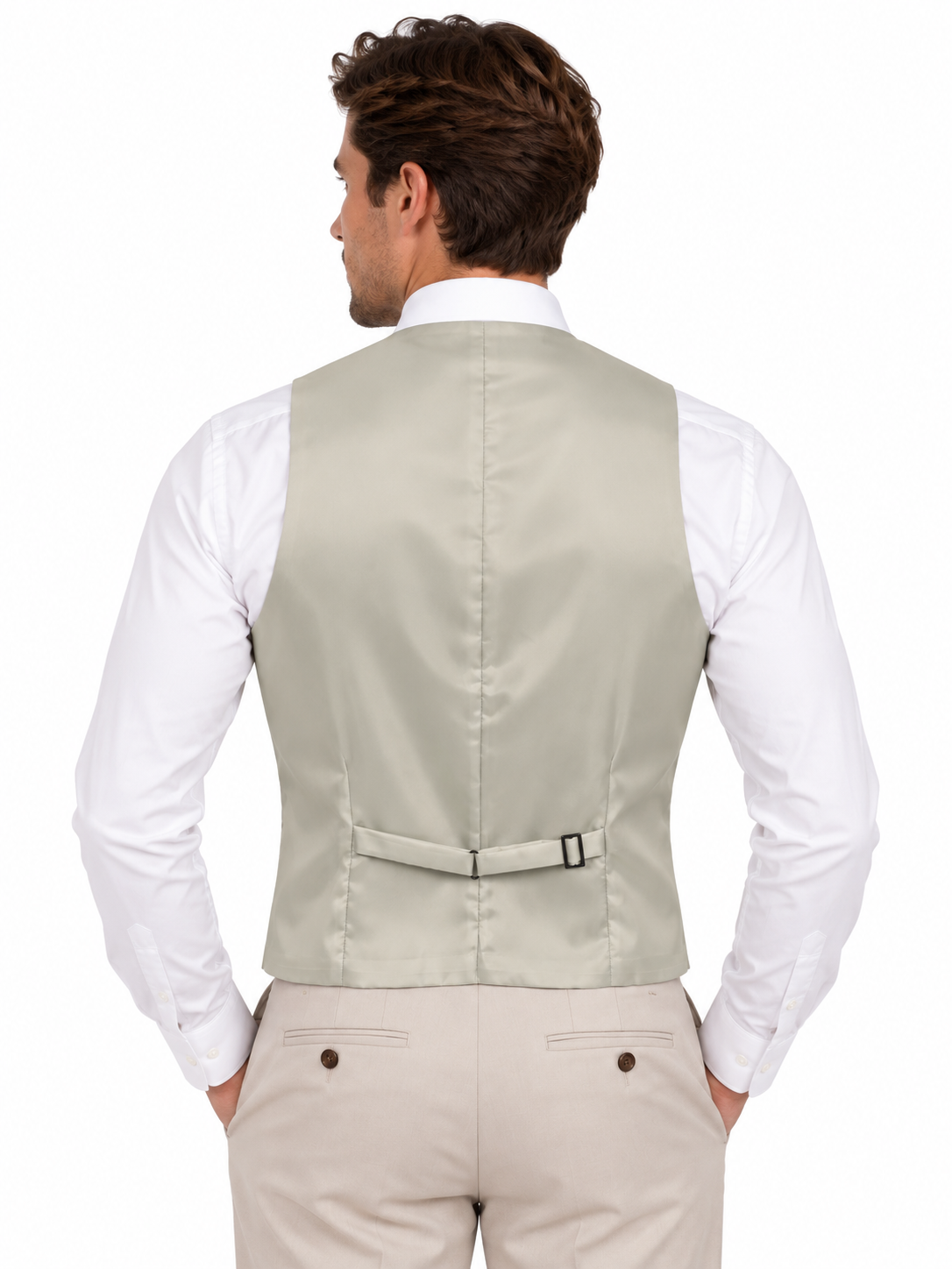 Antique Rogue Men’s Dusty Rose Pink Tailored Wedding Scoop Waistcoat