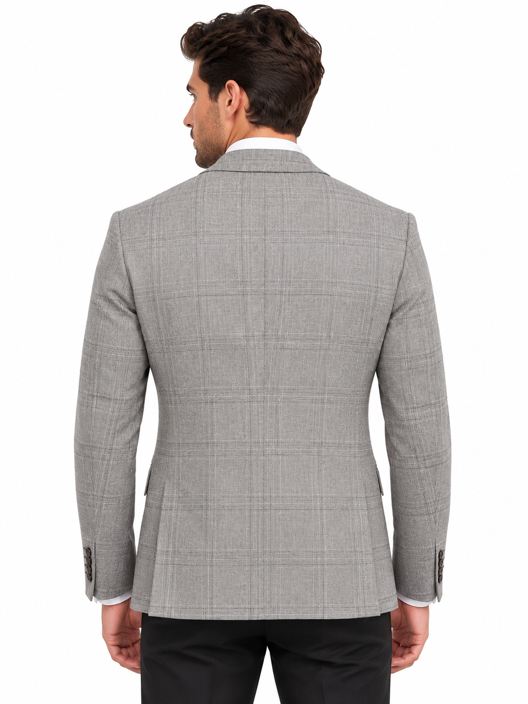 Stone Check Blazer Jacket | Regular Fit Smart Casual Sports Jacket | Seine Stone
