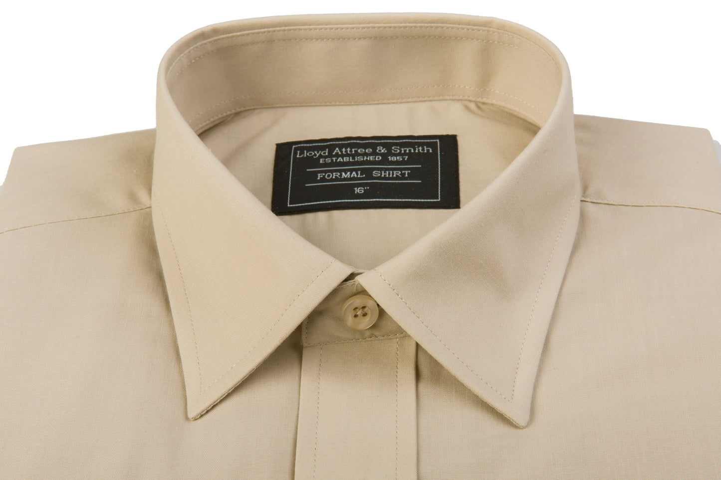 Men's Ecru Beige Formal Cotton Shirt