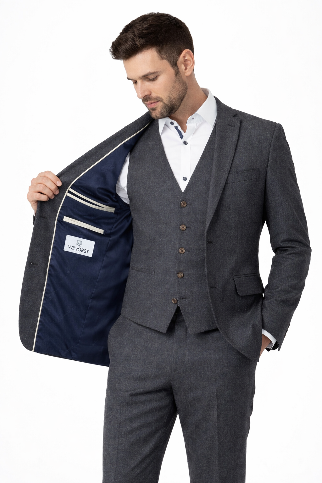 Grey Flannel 3 Piece Suit | 100% Wool | Jacket, Trouser & Waistcoat