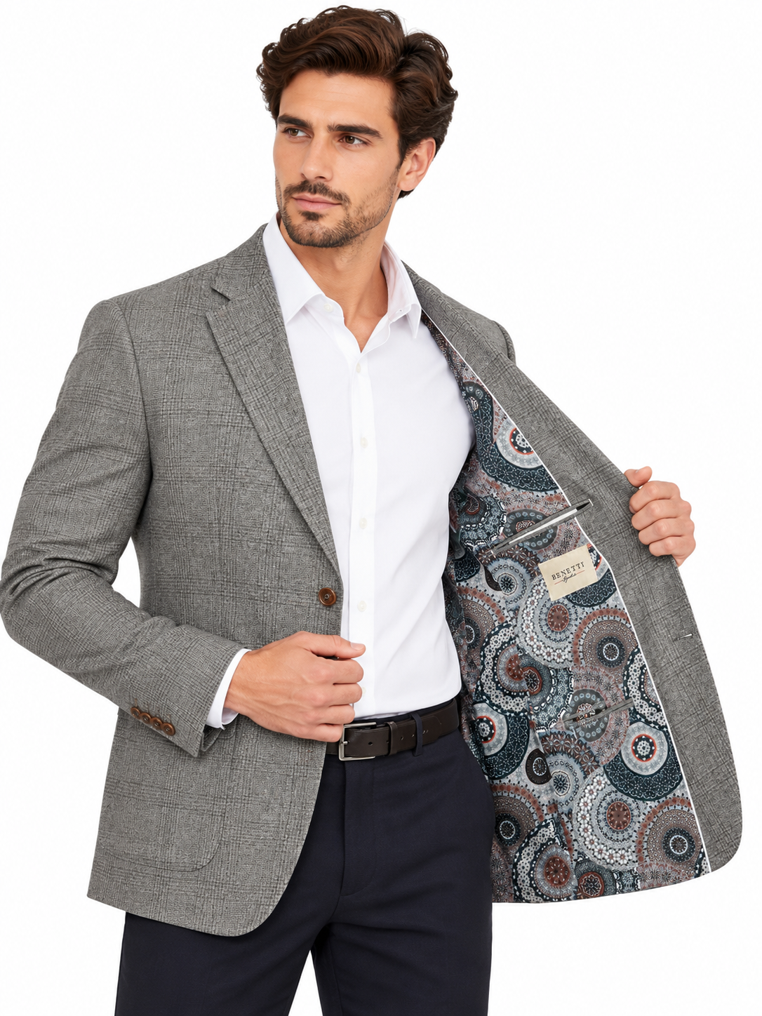 Muted Sage Green Checked Blazer | Tailored Fit Smart Casual Sports Jacket | Herbie Sage