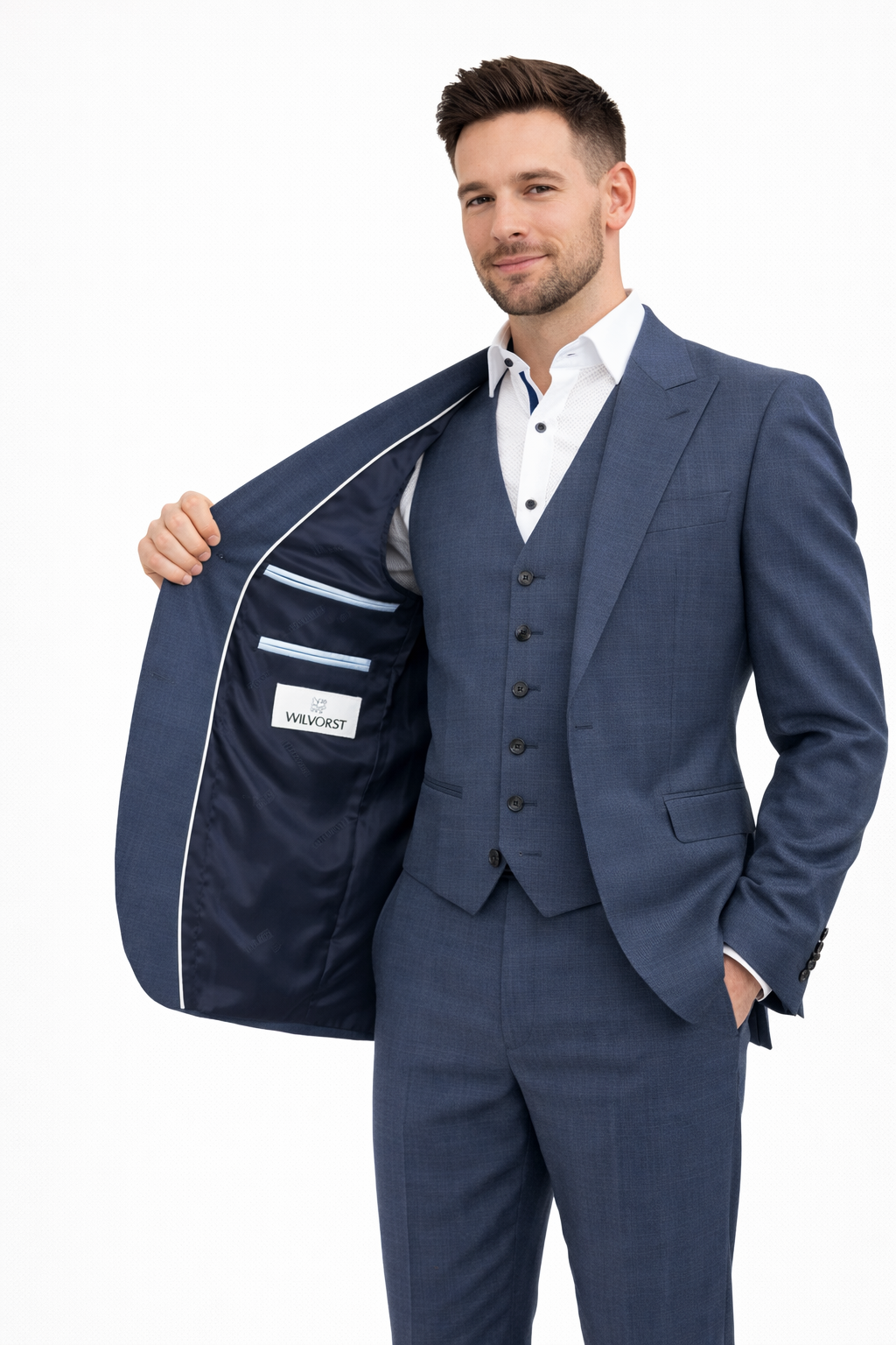 Blue Check 3 Piece Suit | Modern Fit | Jacket, Trousers & Waistcoat