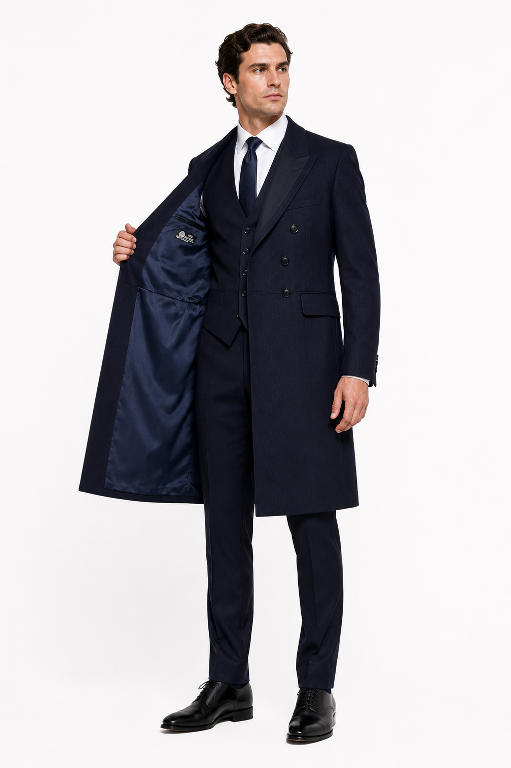 Navy Blue Frockcoat Jacket | 100% Pure Wool | Pre-Loved "Ex-Hire"