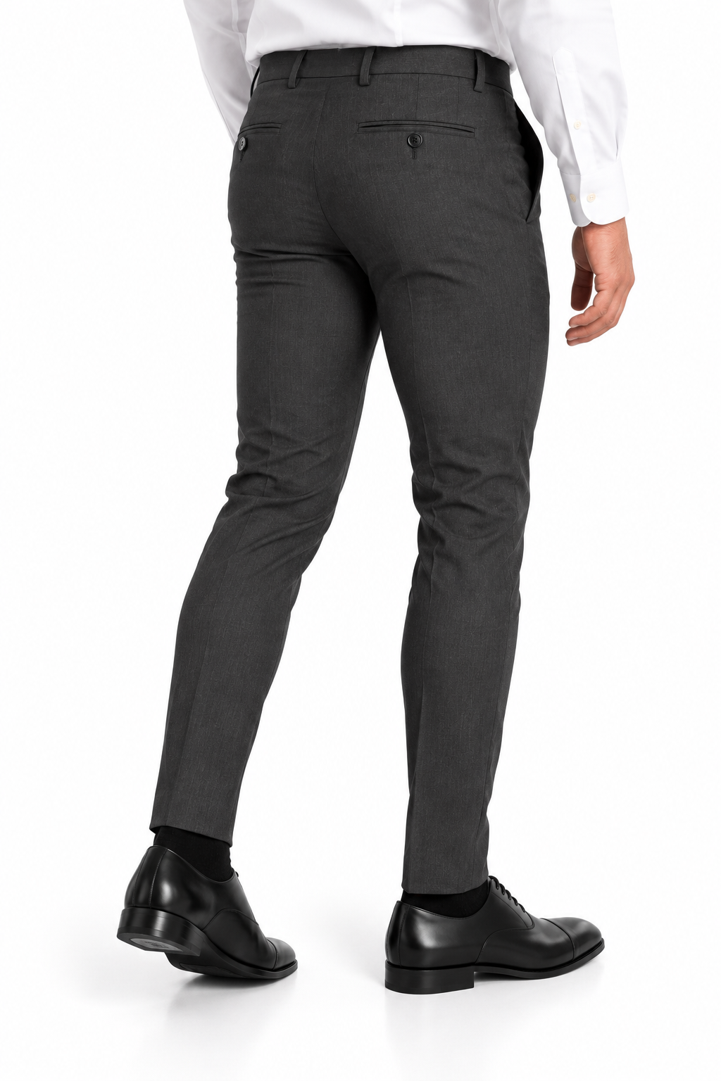 Charcoal Grey Spray-on Skinny Trousers | Slim Fit Pants