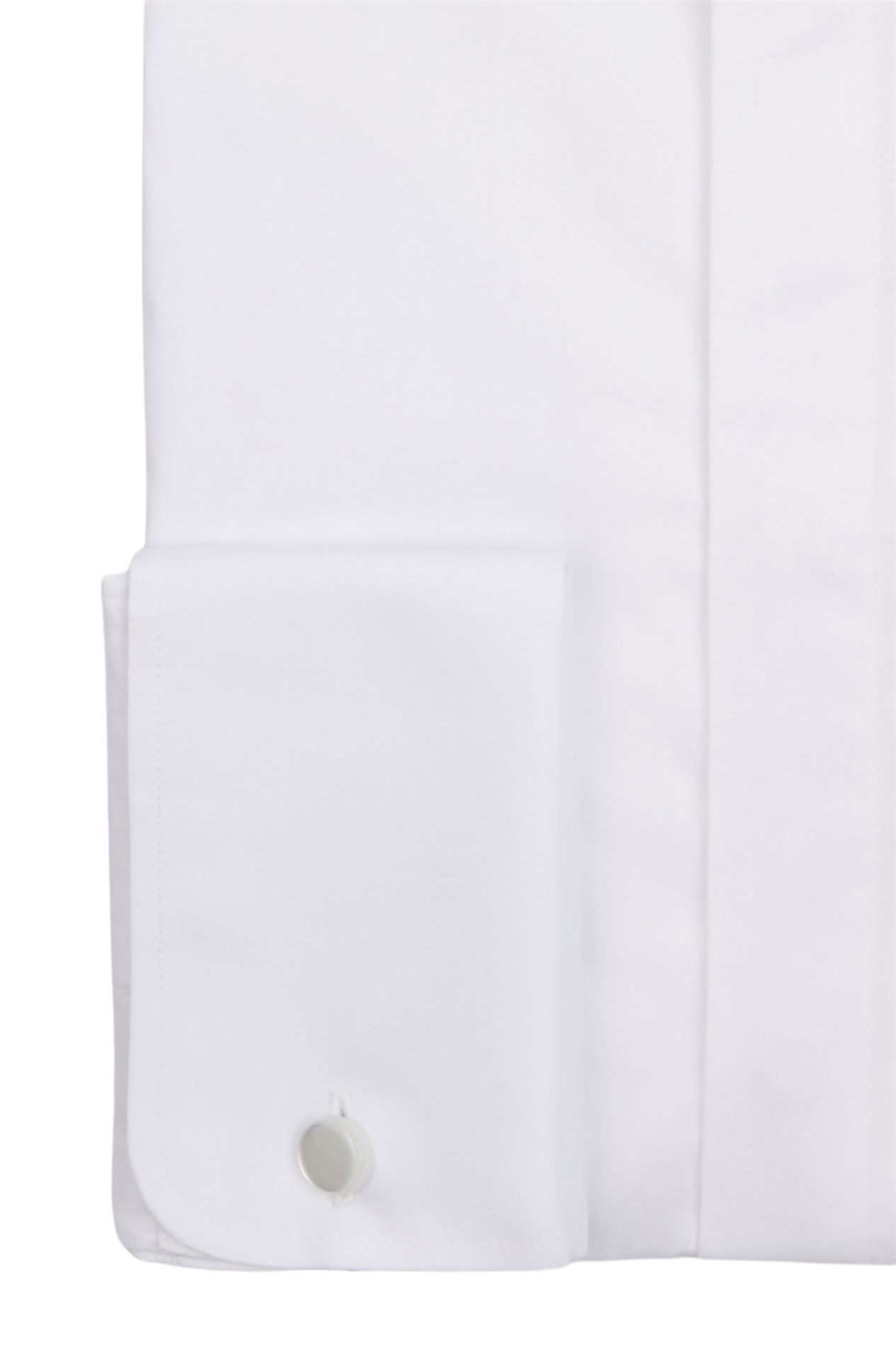 White Wing Cotton Dress Shirt | Poplin Wingtip | Double Cuff