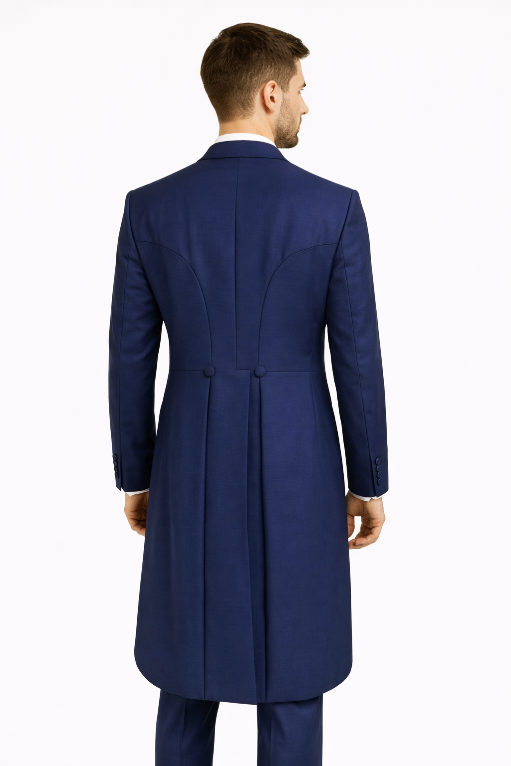 Electric Blue 2 Piece Tailcoat Suit | Wool & Mohair Jacket & Trousers