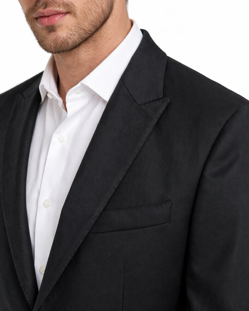Ben Sherman Black Tailcoat Jacket | 100% Wool Lightweight Slim Fit Jacket
