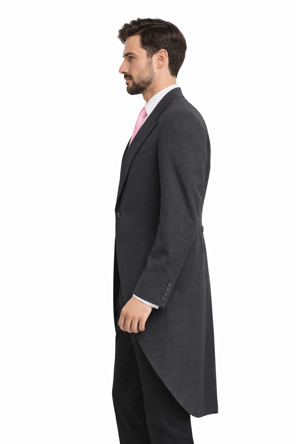 Charcoal Grey Lightweight Tailcoat Jacket | Wool Blended Tail Jacket
