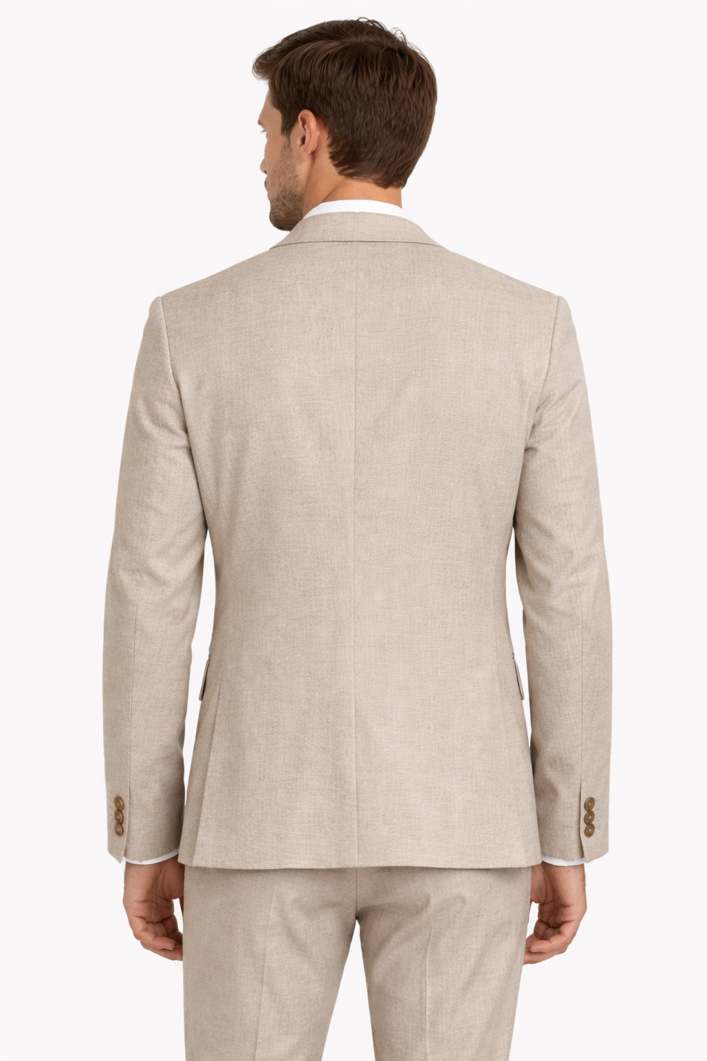 Beige Pure Linen Sports Jacket | Lightweight Oatmeal Blazer