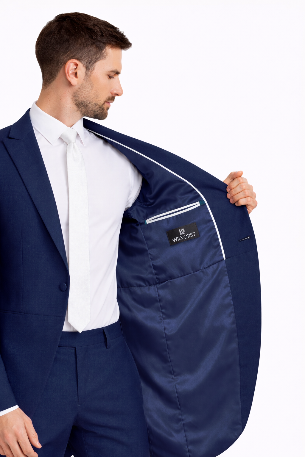 Electric Blue 2 Piece Tailcoat Suit | Wool & Mohair Jacket & Trousers