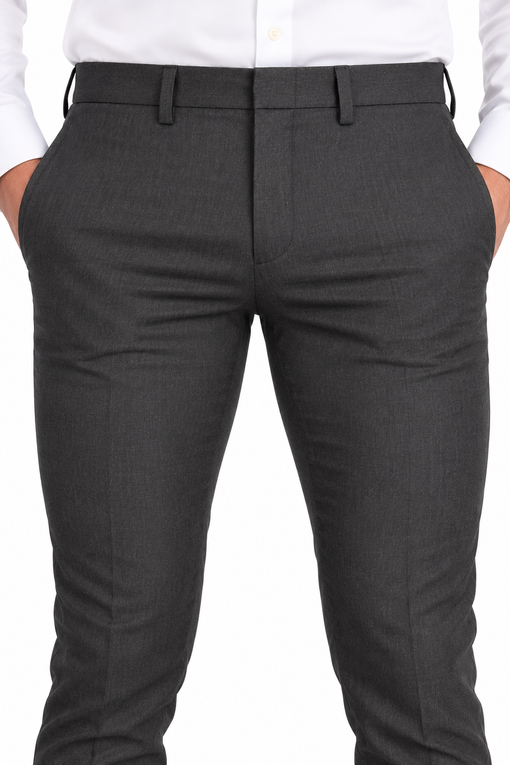 Charcoal Grey Spray-on Skinny Trousers | Slim Fit Pants