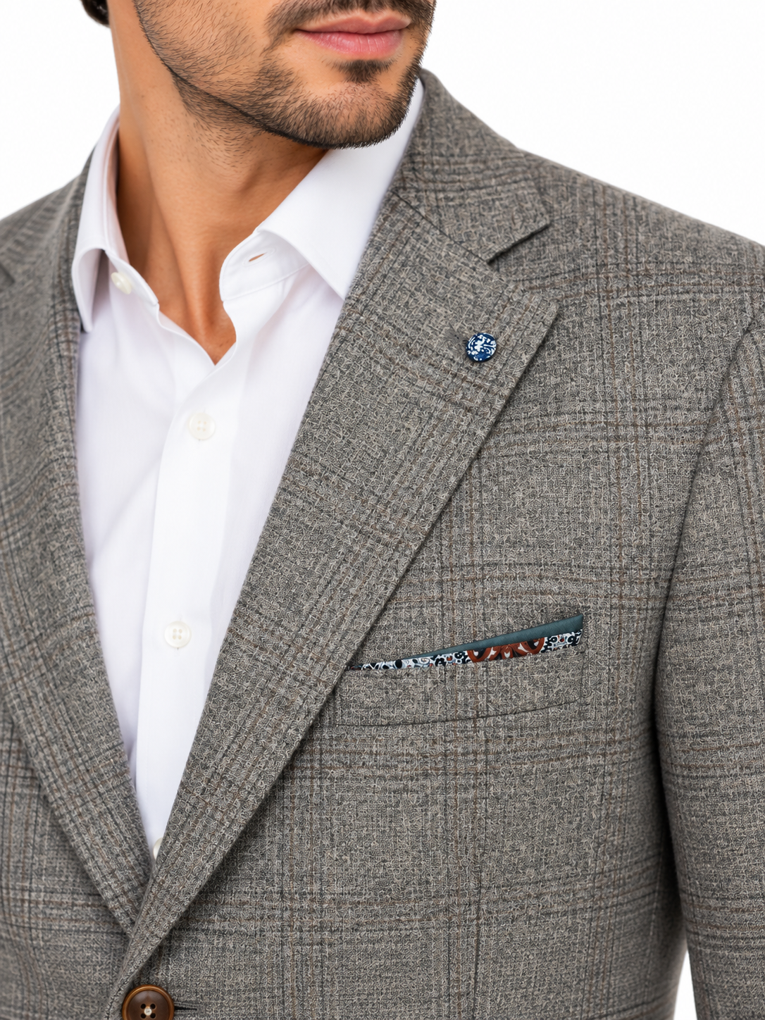 Muted Sage Green Checked Blazer | Tailored Fit Smart Casual Sports Jacket | Herbie Sage