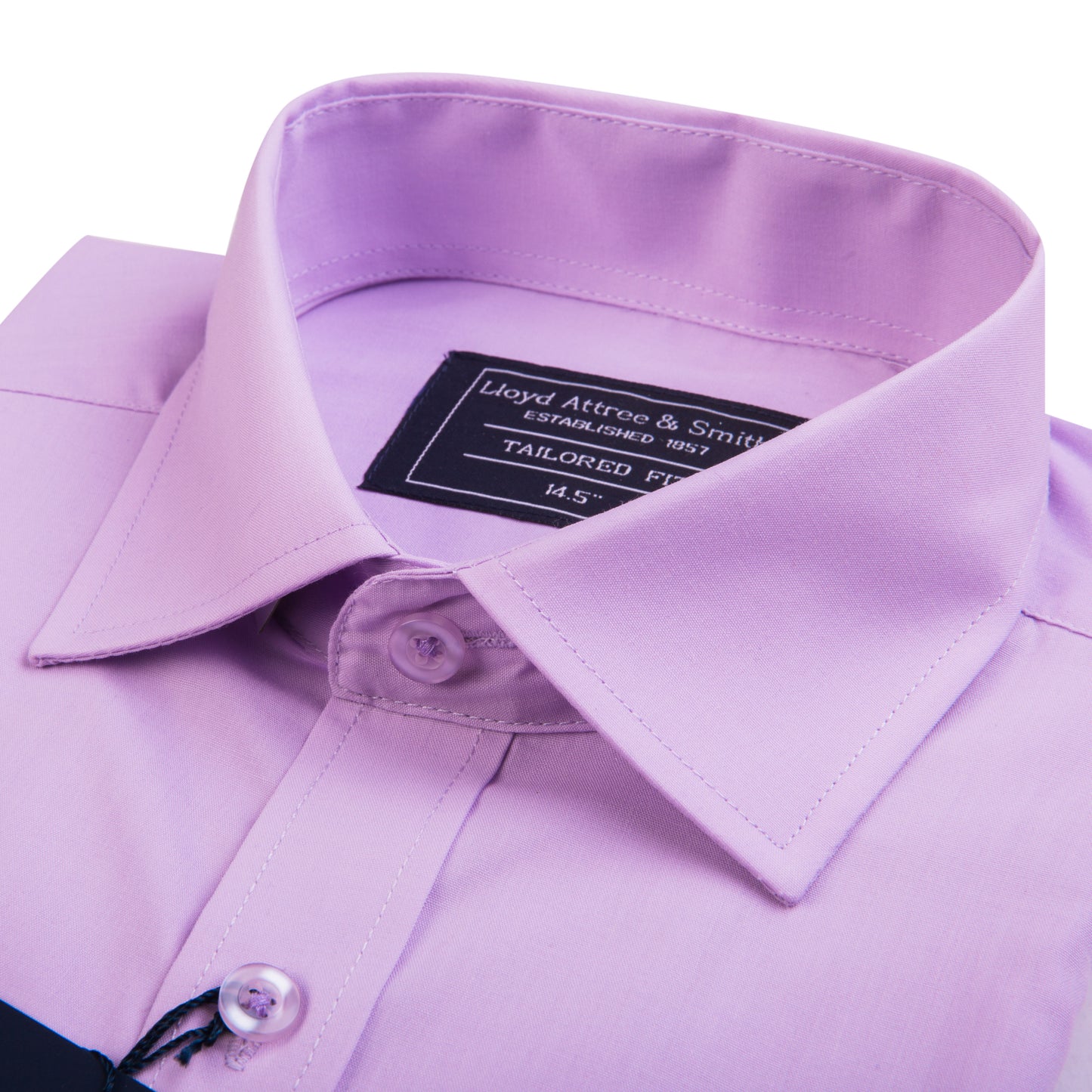 Men's Lilac Short Sleeve Tailored Fit Cotton Shirt