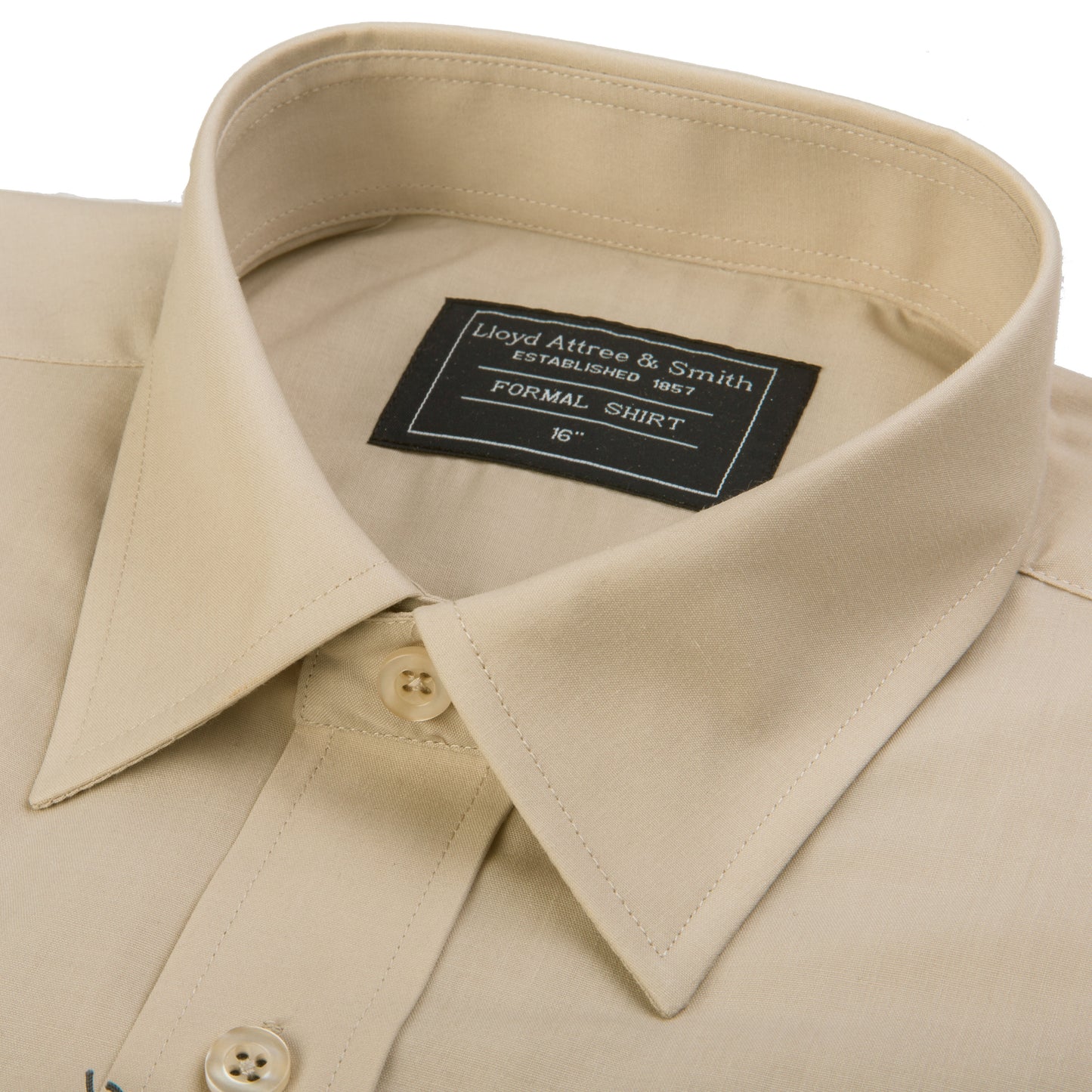 Men's Ecru Beige Formal Cotton Shirt