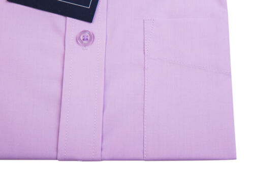 Men's Lilac Short Sleeve Tailored Fit Cotton Shirt