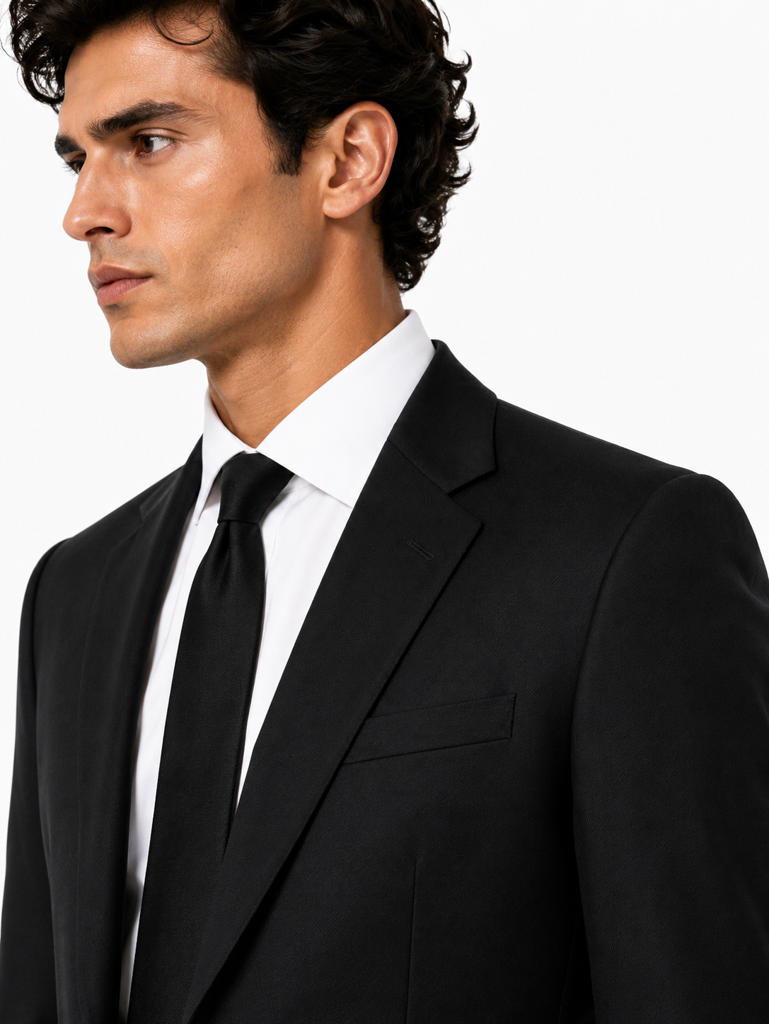 Plain Black Tailcoat Jacket | 100% Pure Wool | Lightweight