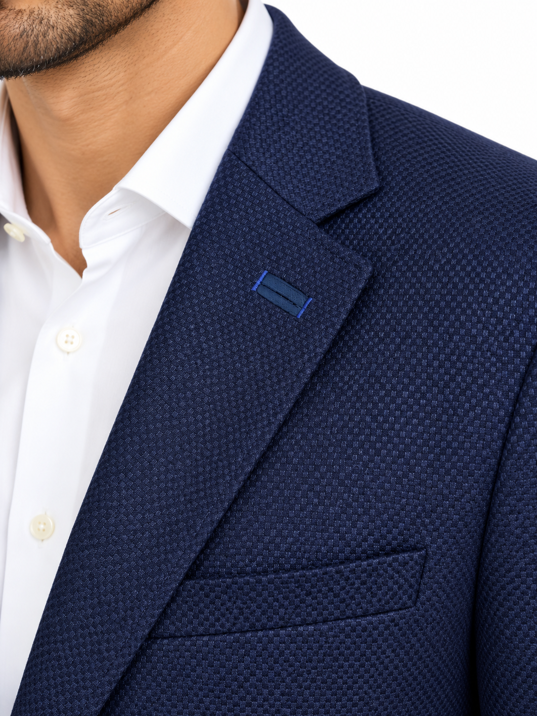Navy Blue Twill Blazer | Comfort Fit Smart Casual Sports Jacket | Wilson Dark Blue