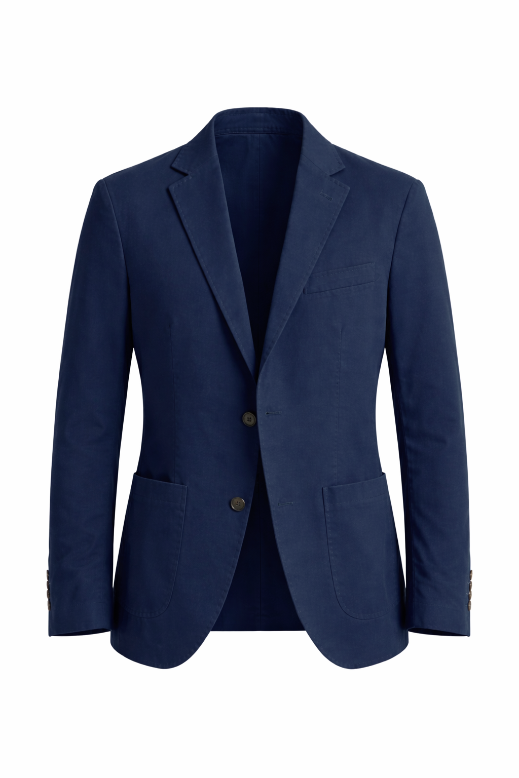Navy Blue Cotton Sports Jacket | Lightweight Non-Lined Blazer
