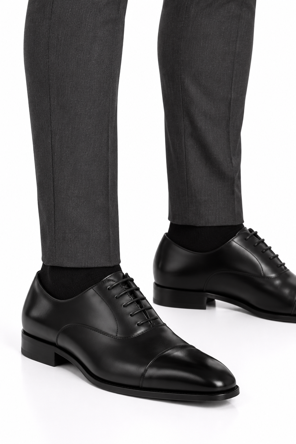 Charcoal Grey Spray-on Skinny Trousers | Slim Fit Pants