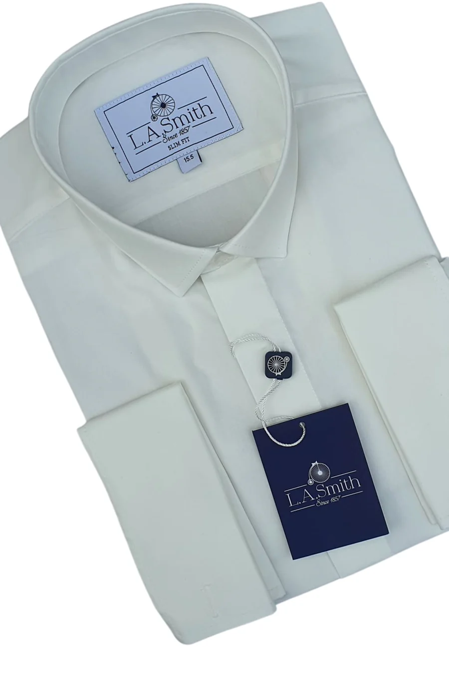 Men's Modern Fit Ivory Regular Collar Cotton Shirt