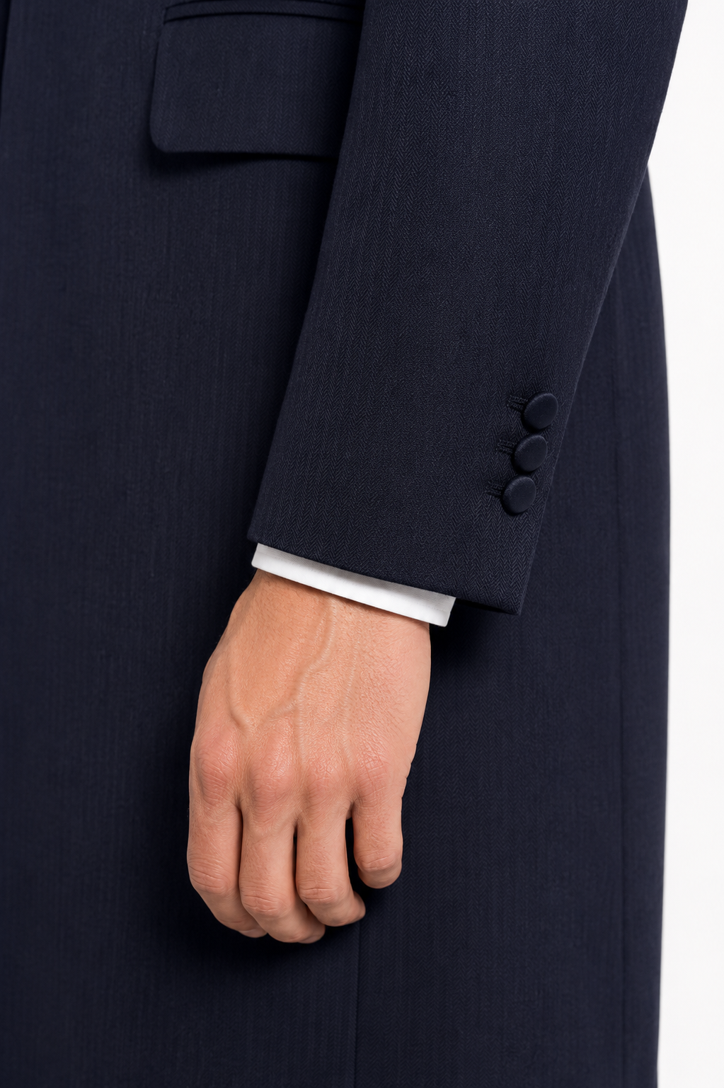 Navy Blue Frockcoat Jacket | 100% Pure Wool | Pre-Loved "Ex-Hire"