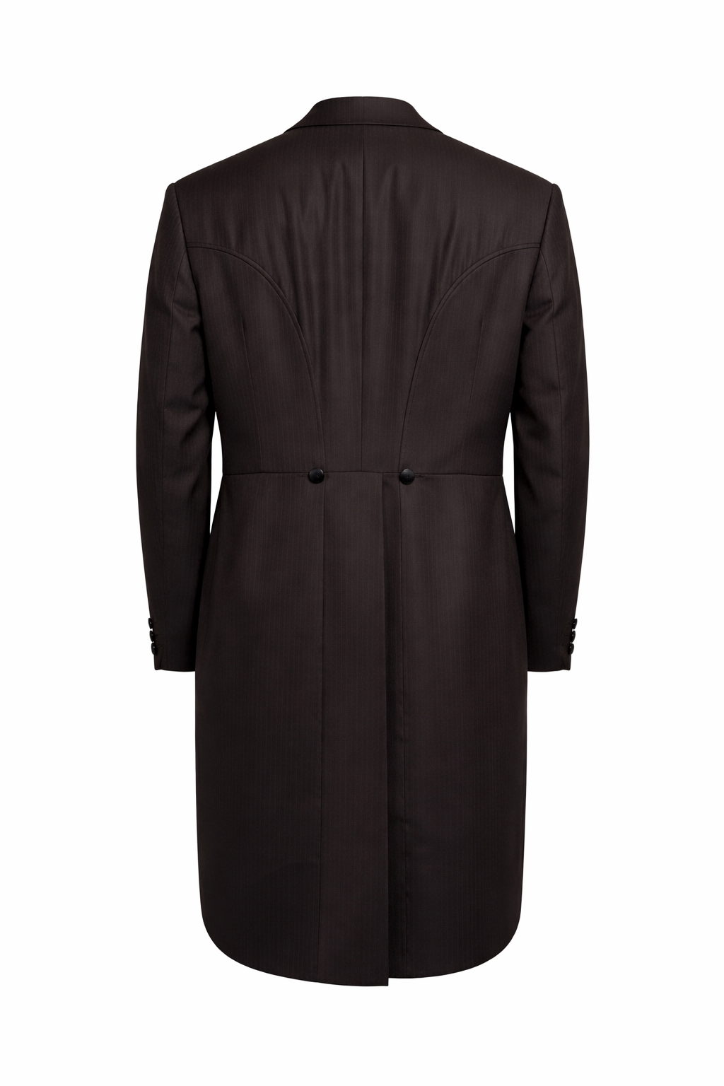 Brown Stripe Wool Tailcoat Jacket | 100% Pure Wool
