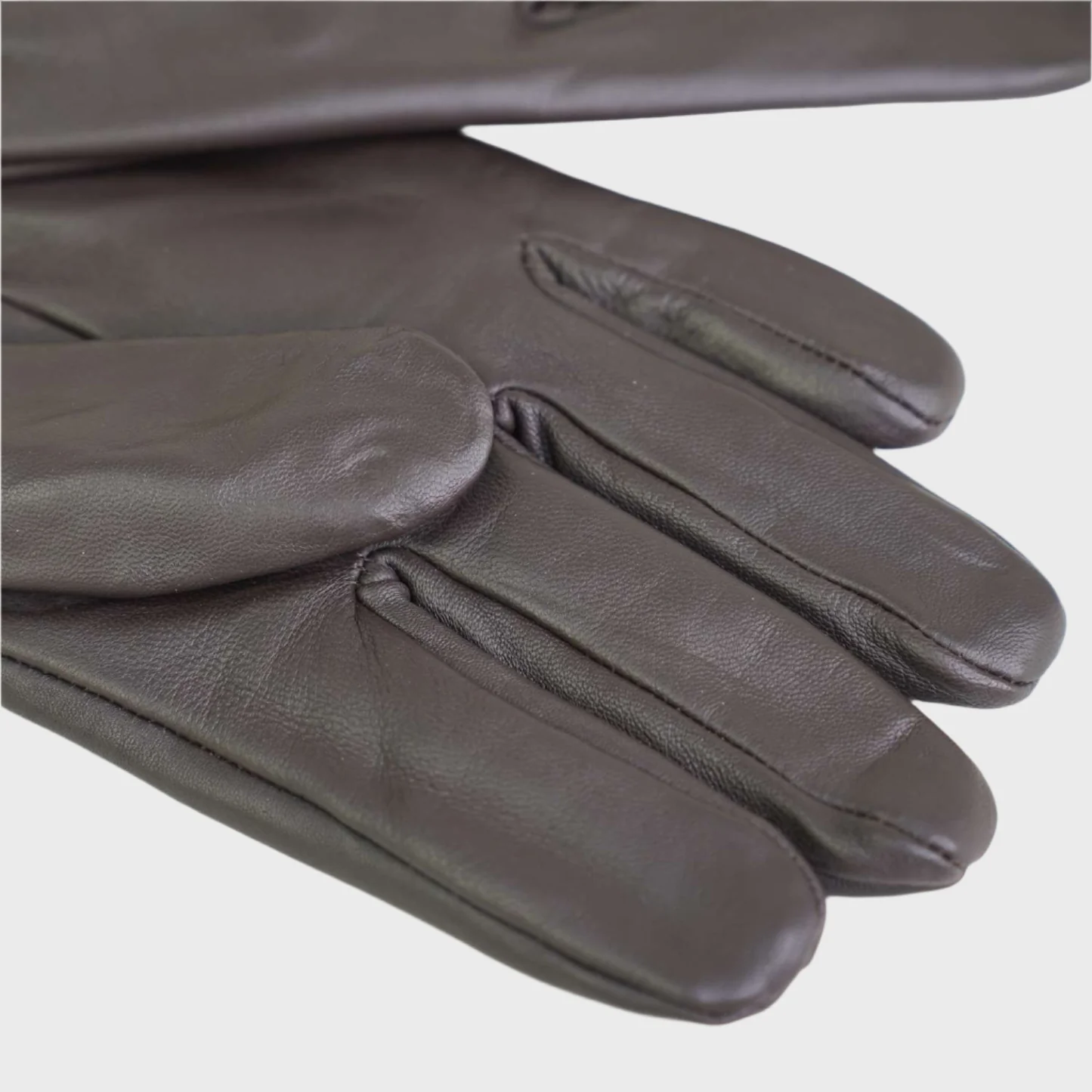 Waterloo Plain Black Leather Glove with Elasticated Wrist