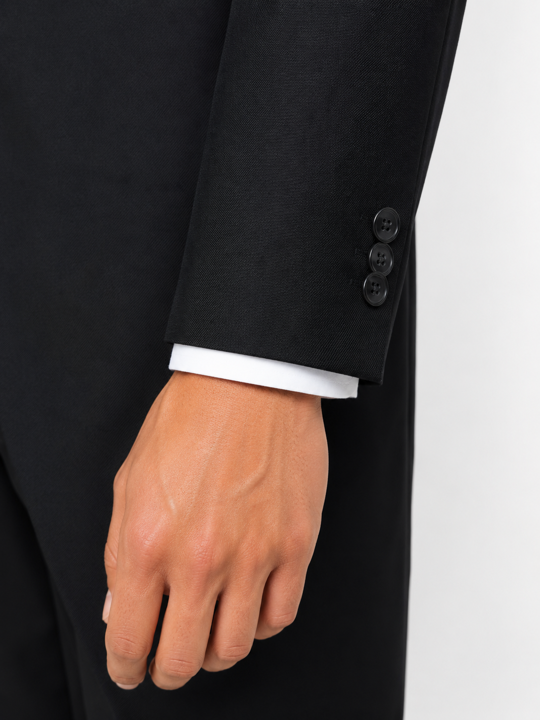 Plain Black Tailcoat Jacket | 100% Pure Wool | Lightweight