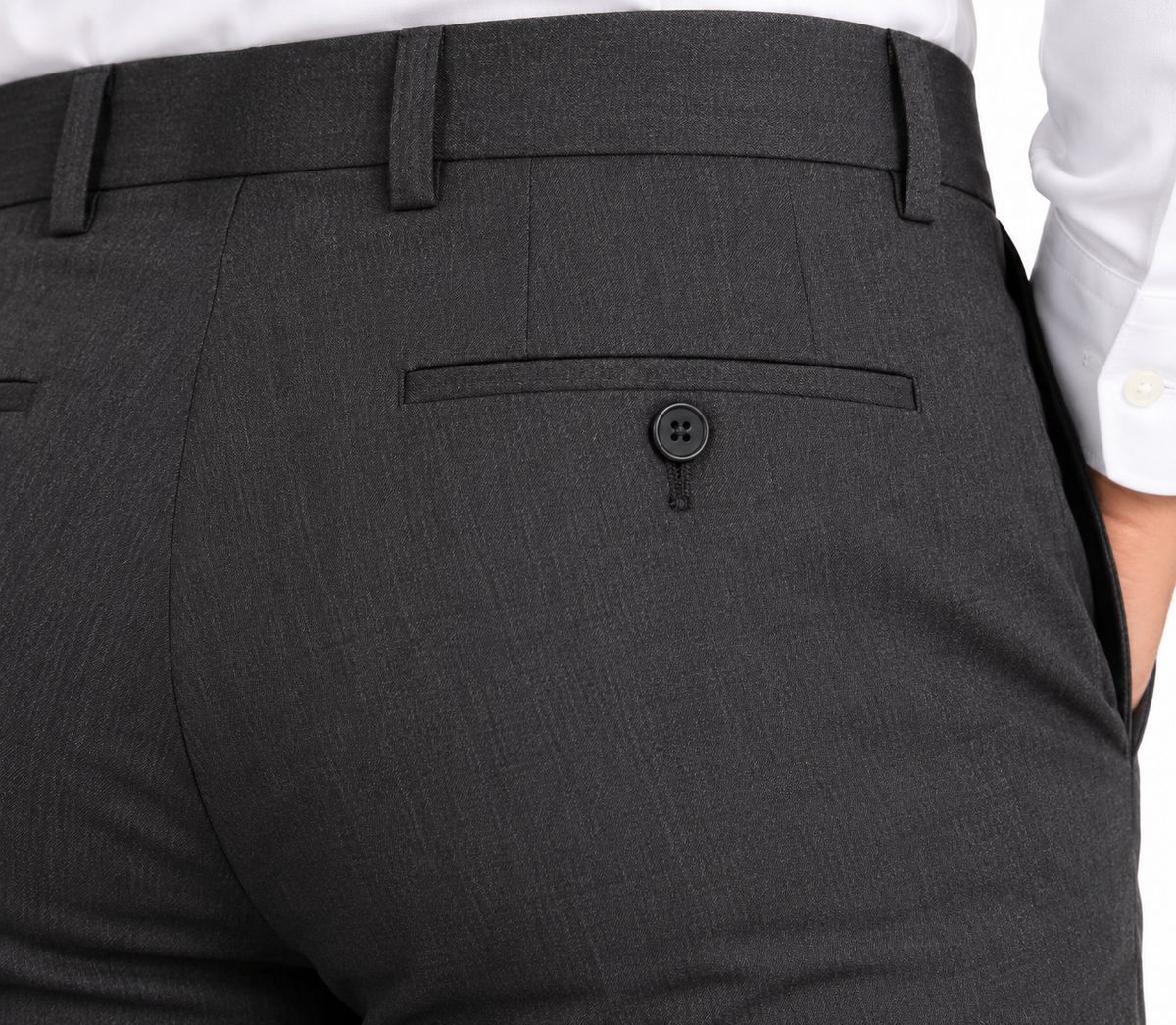 Charcoal Grey Spray-on Skinny Trousers | Slim Fit Pants